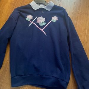 Blue grandma sweater